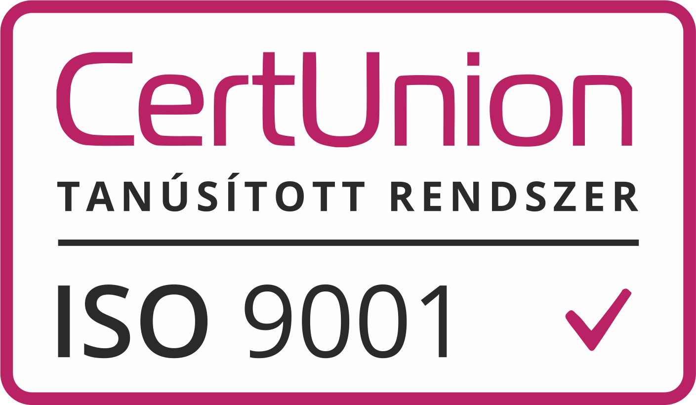 CertUnion ISO 9001 tanúsított rendszer